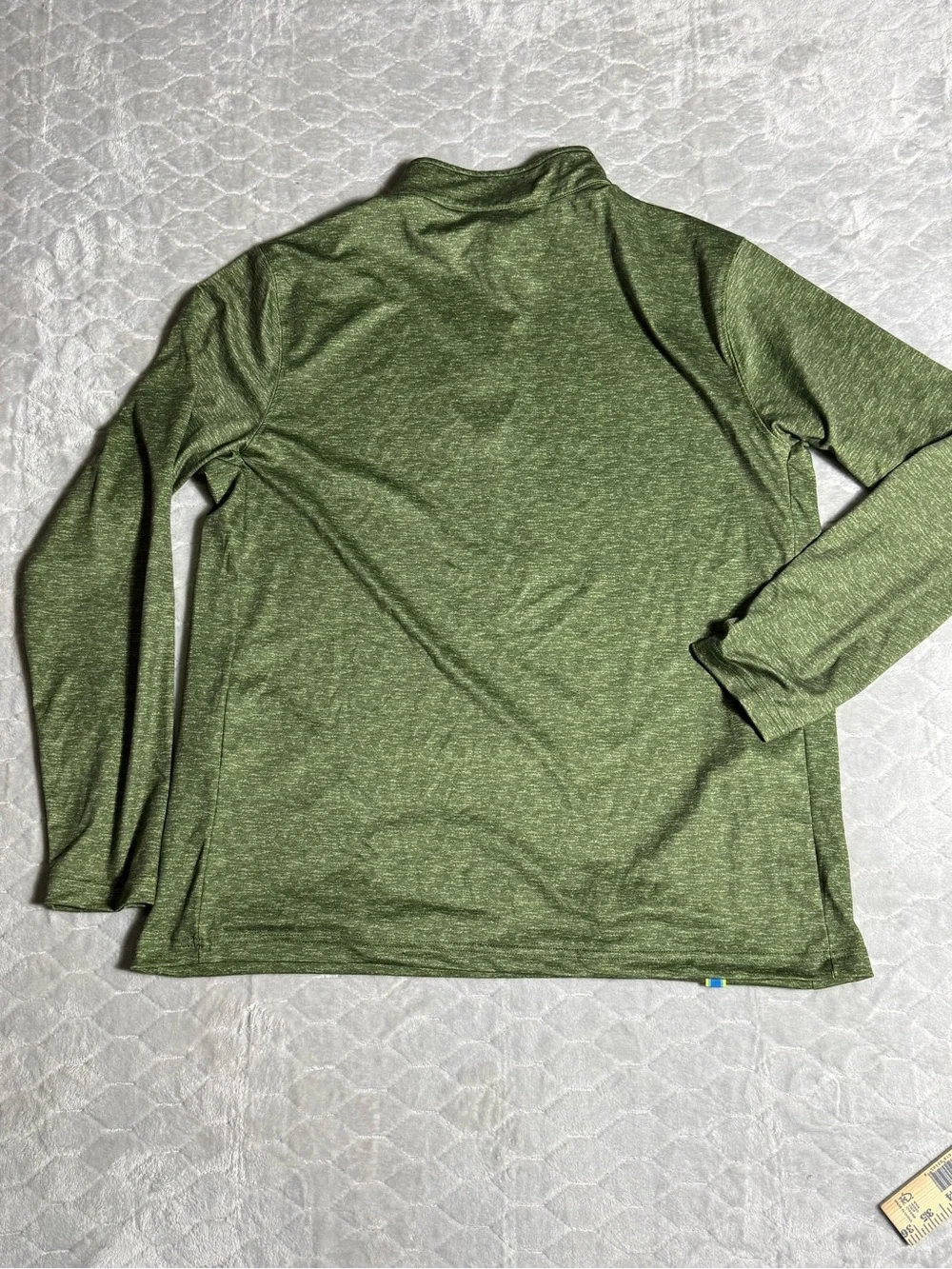 Chubbies Green Heather Quarter Zip Performance Pullover Medium